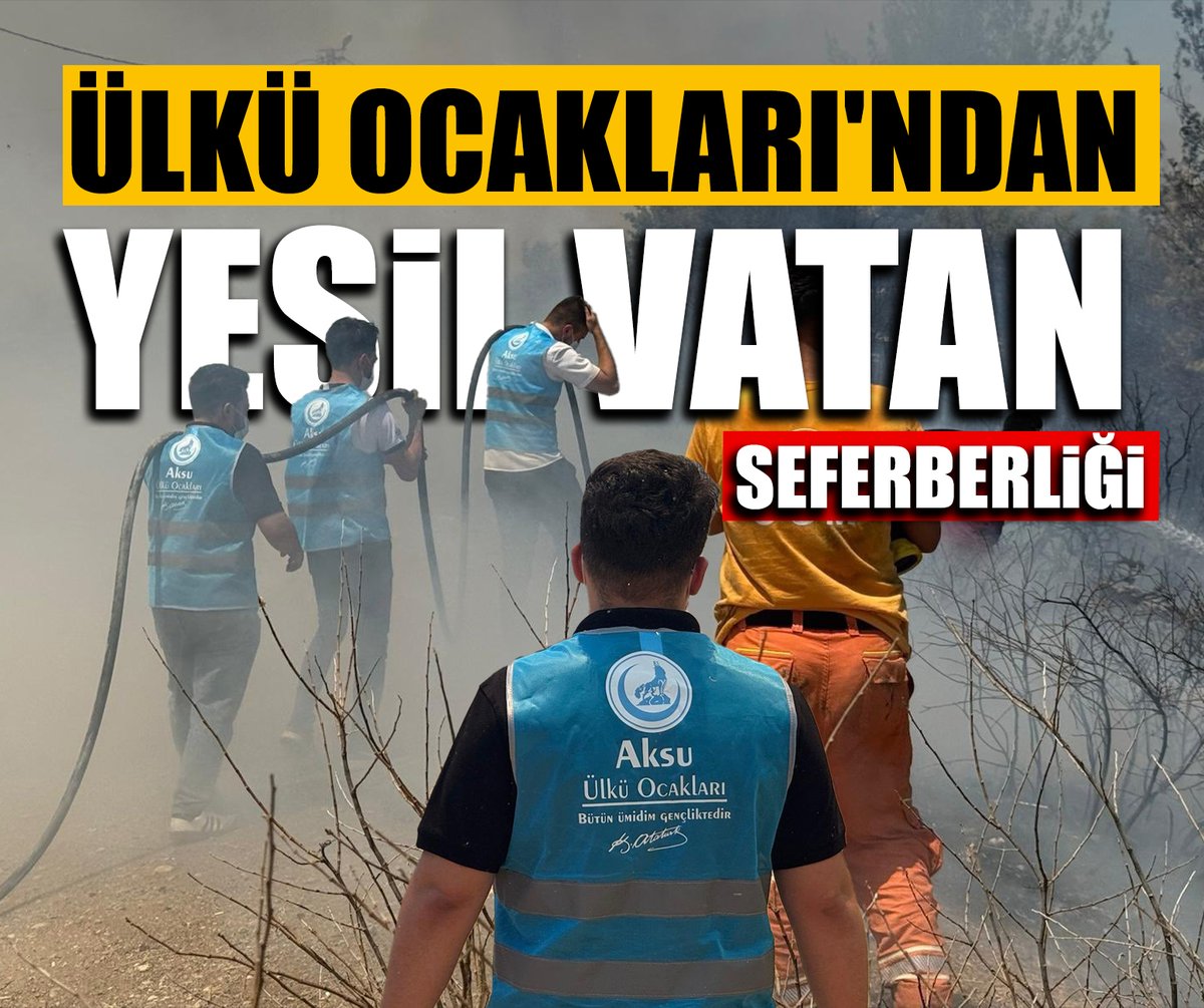 Ülkü Ocakları'ndan Yeşil Vatan seferberliği: Yangın bölgelerinde gönüllü mücadele turkgun.com/gundem/ulku-oc…