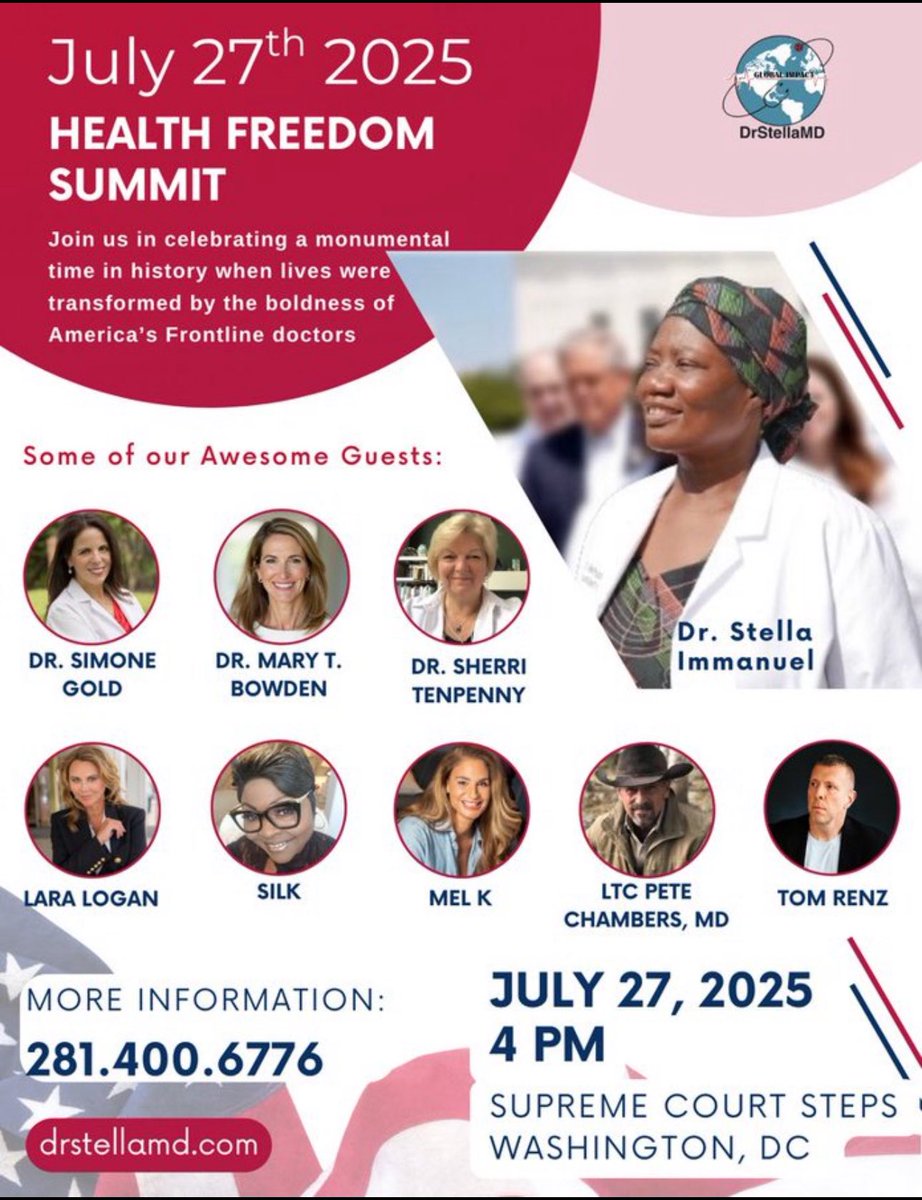 Mary Talley Bowden MD (@mdbreathe) on Twitter photo 5 years of fighting.
Utterly exhausted, but we cannot Make America Healthy Again until the wounds of the pandemic have healed.
Hope you can join us today.
<a href="/stella_immanuel/">Dr. Stella Immanuel MD</a> <a href="/drsimonegold/">Dr. Simone Gold</a> <a href="/BusyDrT/">Dr Sherri Tenpenny</a> <a href="/laralogan/">Lara Logan</a> <a href="/RenzTom/">Tom Renz</a> <a href="/DocPeteChambers/">Doc Pete Chambers</a> <a href="/MelKShow/">Mel K Show</a> <a href="/DiamondandSilk/">Diamond and Silk®</a> 5 years of fighting.
Utterly exhausted, but we cannot Make America Healthy Again until the wounds of the pandemic have healed.
Hope you can join us today.
<a href="/stella_immanuel/">Dr. Stella Immanuel MD</a> <a href="/drsimonegold/">Dr. Simone Gold</a> <a href="/BusyDrT/">Dr Sherri Tenpenny</a> <a href="/laralogan/">Lara Logan</a> <a href="/RenzTom/">Tom Renz</a> <a href="/DocPeteChambers/">Doc Pete Chambers</a> <a href="/MelKShow/">Mel K Show</a> <a href="/DiamondandSilk/">Diamond and Silk®</a>