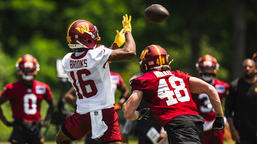 DCzWall's tweet image. Ja’Corey Brooks & Jacory Croskey-Merritt… 1 is a UDFA & the other is a 7th round pick and they both could contribute a lot in year 1 which would be a crazy success for Adam Peters but the early training camp performances from them is encouraging! 🔥