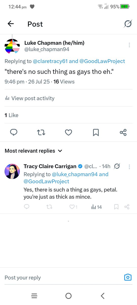 "thick as mince", says the one who can't read quotation marks 😂 and can't acknowledge that this said about gays in the 80s is the exact same thing said now about trans ppl.

Same shit, just a different group