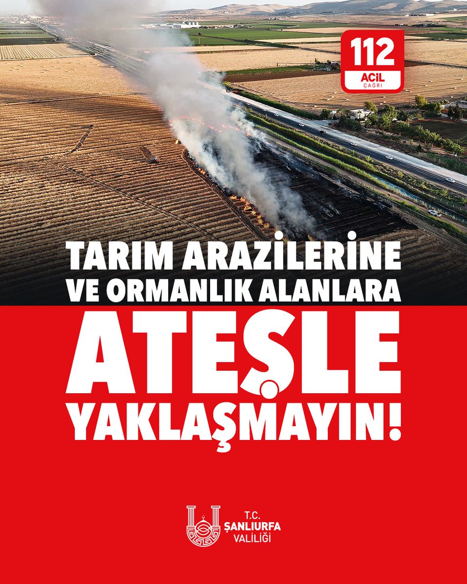 🟥 Son Günlerde Ülkemizin Farklı
Bölgelerinde Çıkan Orman Yangınları 
Hepimizin Yüreğini Yakıyor❗️

🔴İlimiz Yüksek Sıcaklık ve Düşük Nem Oranı Nedeniyle Yüksek Risk Altında Bulunuyor❗️

🔺Kıymetli Vatandaşlarımız,

❌Ormanlık Alanlara ve Tarım Arazilerine Ateşle Yaklaşmayın❗