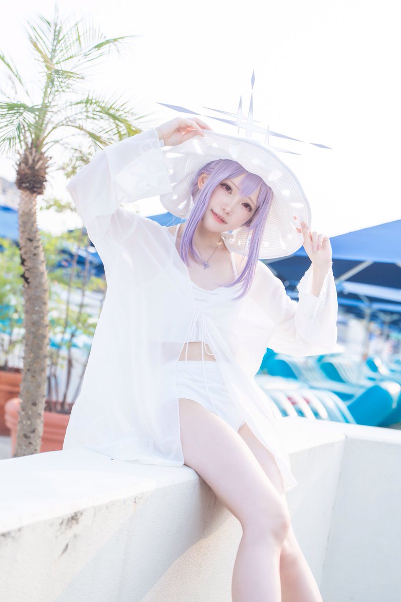 _suisui8's tweet image. ブルアカ / 秤アツコ（水着）🌴💜

#BlueArchiveCosplay
#ラグコス #ラグコス2025