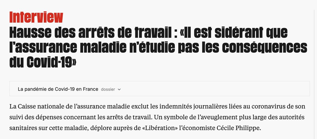 <a href="/BFMTV/">BFM</a> C'est surtout <a href="/agnesbuzyn/">Agnès Buzyn</a> - qui a cautionné l'infection de masse par un virus qui tue les plus vulnérables et expose n'importe qui à un risque de séquelles - qui est déconnectée du réel.  

La hausse des arrêts maladie est directement liée à la pandémie de Covid en cours.