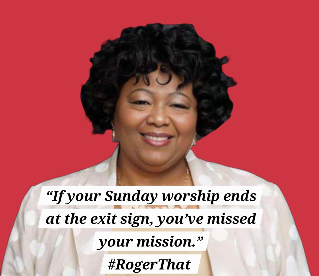 rechfoundation's tweet image. “If your Sunday worship ends at the exit sign, you’ve missed your mission.” #RogerThat #sundayworship #mondaymission #helpinthehouse #Solutionist #iamaningredient #justicegeneral
