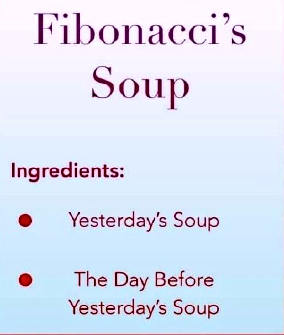 ganeshuor's tweet image. Fibonacci Soup 🍲