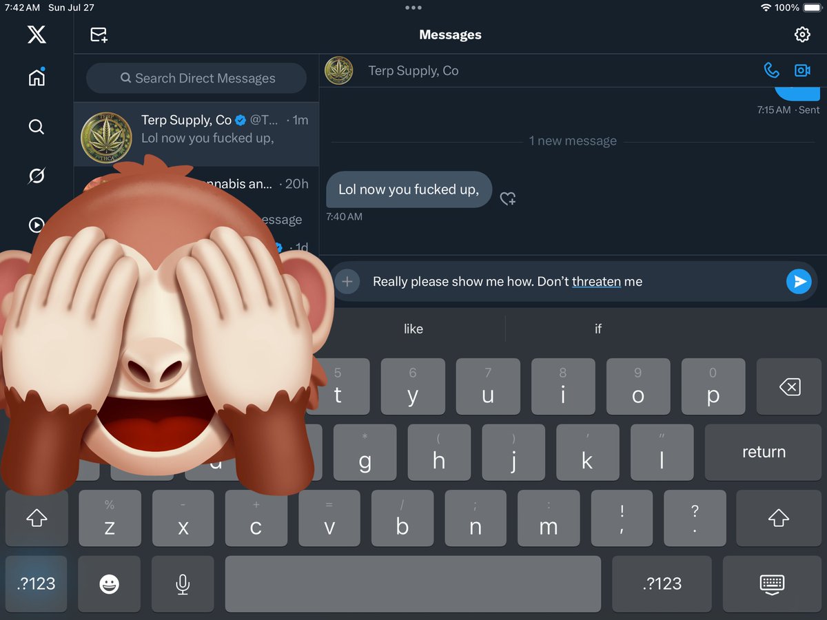 DavidHi40357276's tweet image. @TERP_THCA just threatened me because I said I would expose them for the bigotry then they told me how I fucked up one thing you don’t do don’t threaten me. I want nothing to do with this company do not tag me or include me in any of their post.  They are trash