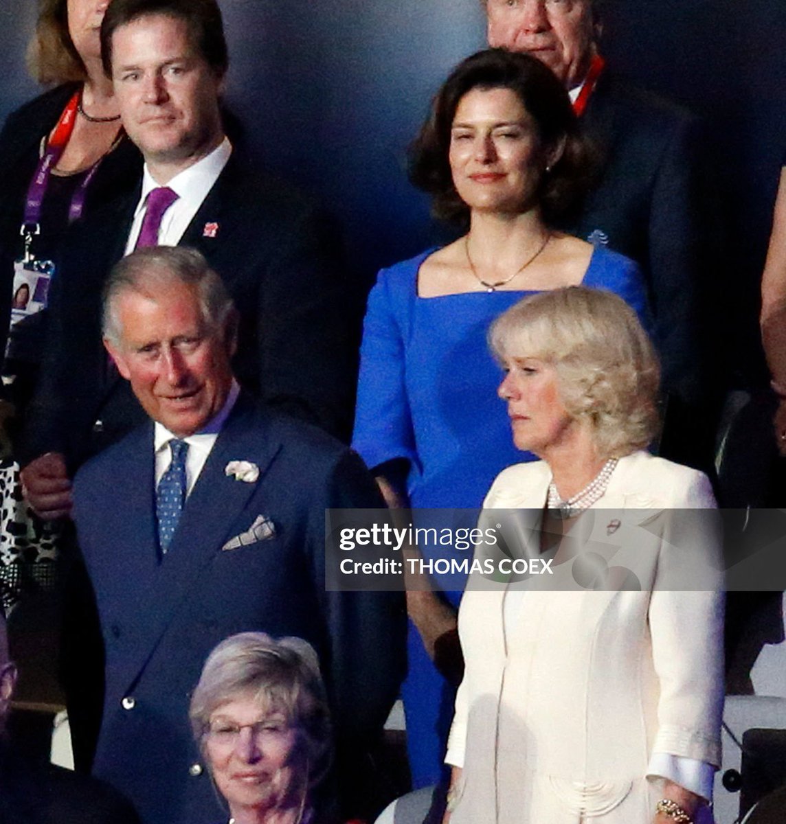 Cathy57600977's tweet image. #OTD Prince Charles, Prince of Wales and Camilla, Duchess of Cornwall attend the Opening Ceremony of the London 2012 Olympic Games.