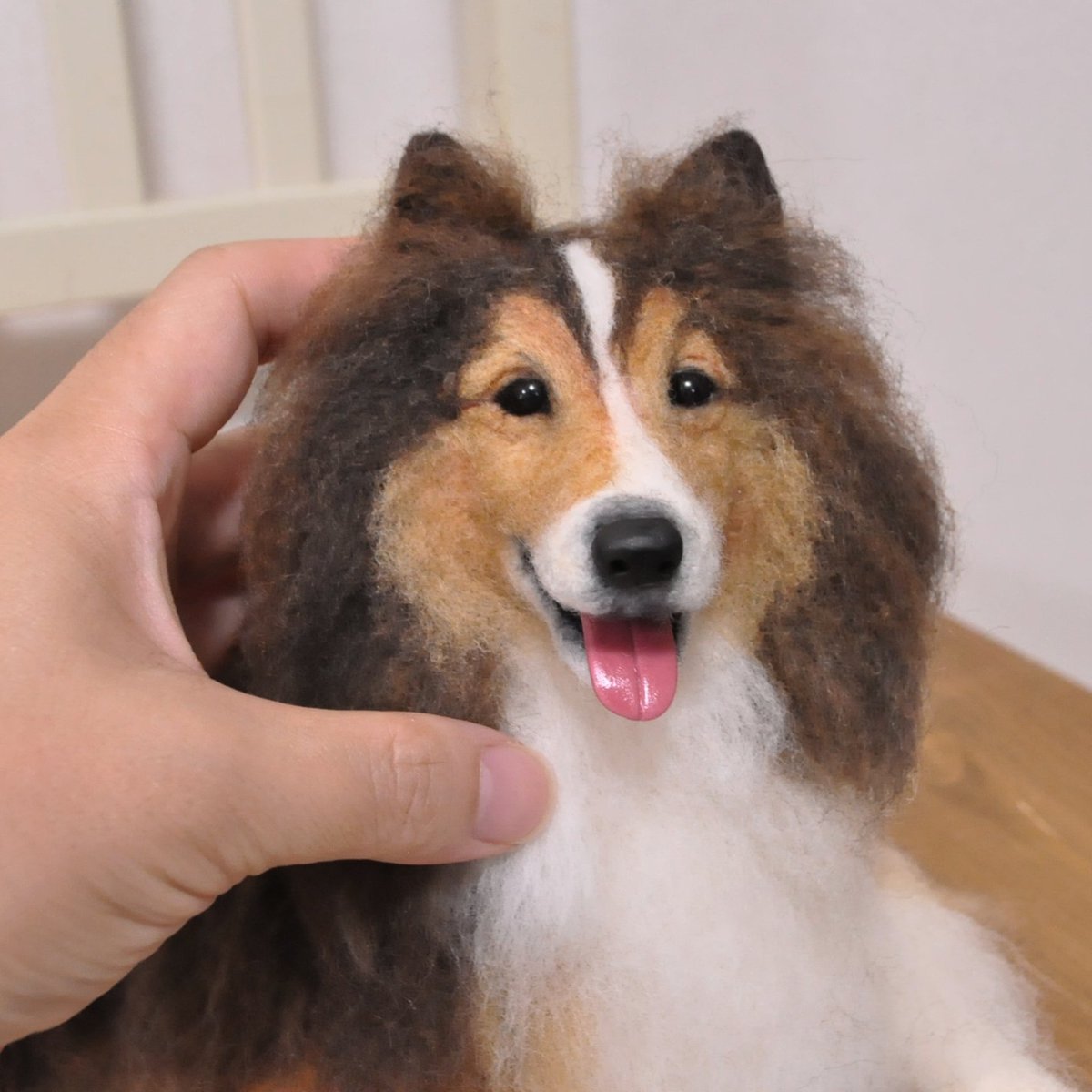 オーダーで制作させて頂いたシェルティちゃんです😆 #ハンドメイド