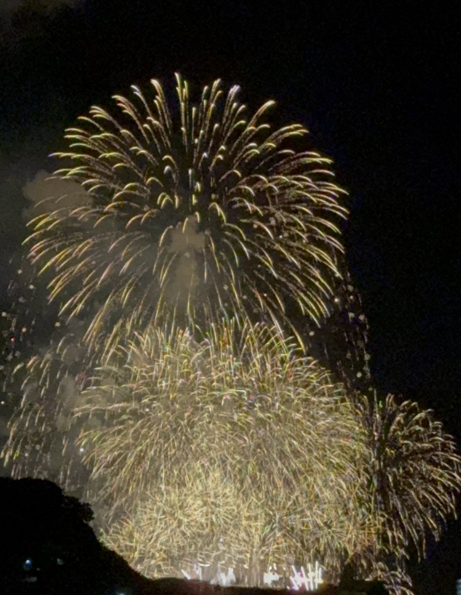 meb56r's tweet image. 🎆ー！✨
青から赤に変わるのもあって、うれん！って思ったけど撮れず…
※音はなし