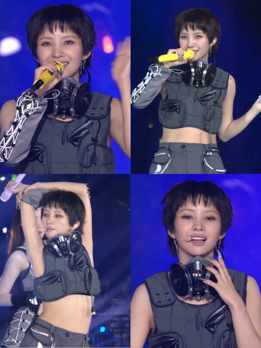 soyeonmania's tweet image. Jeon Soyeon performing "Good Thing" and "Fate" at SBS Gayo Daejon summer 2025