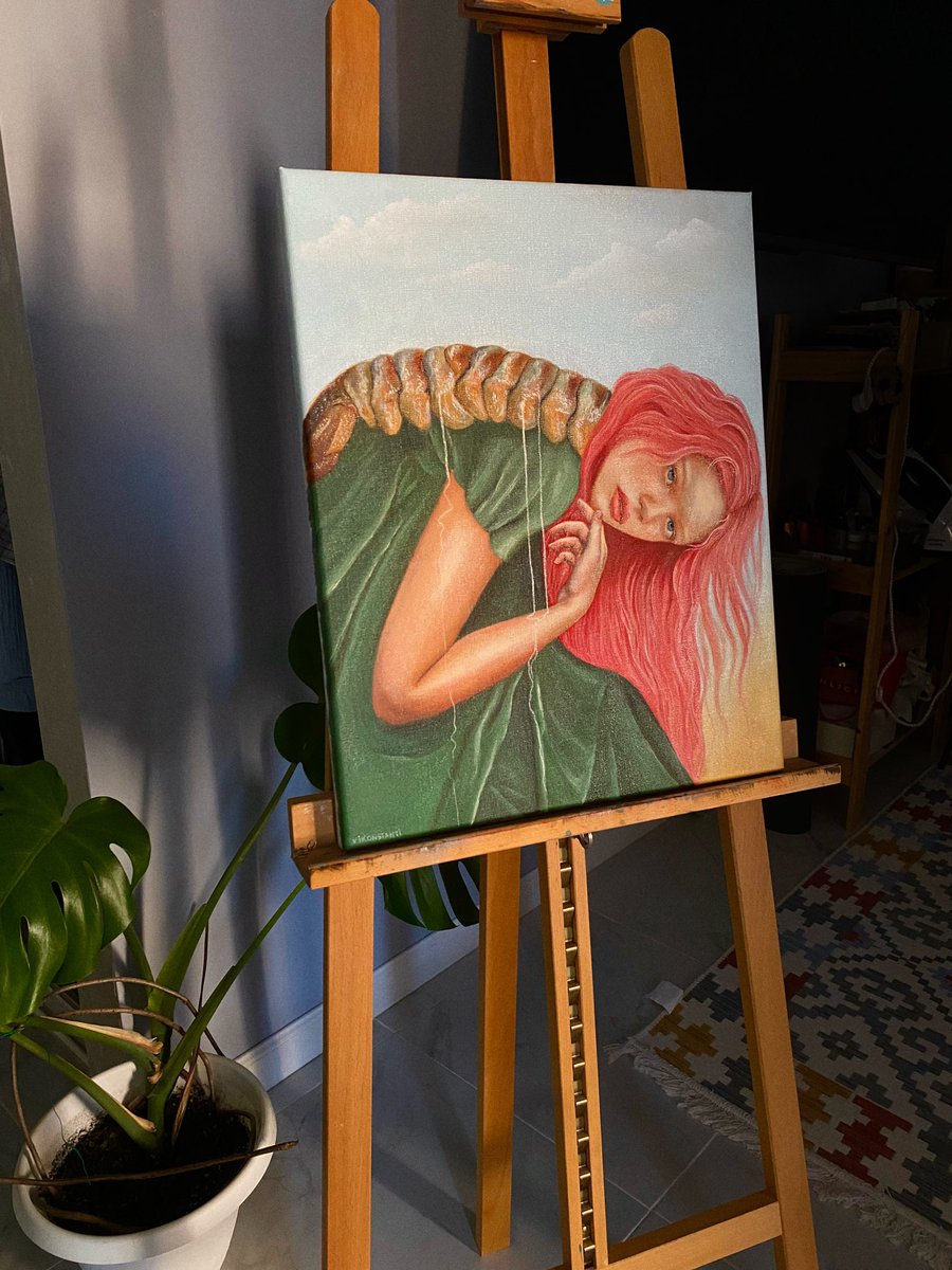 vikonstanti's tweet image. Gm fam💚
Each time I get better and better results, perfecting my technique. I'm probably looking forward more than you to finishing a series of surrealist paintings and embarking on a longtime idea 🥰.
By the way, this work is available for purchase🥳
☀️Oil/Canvas