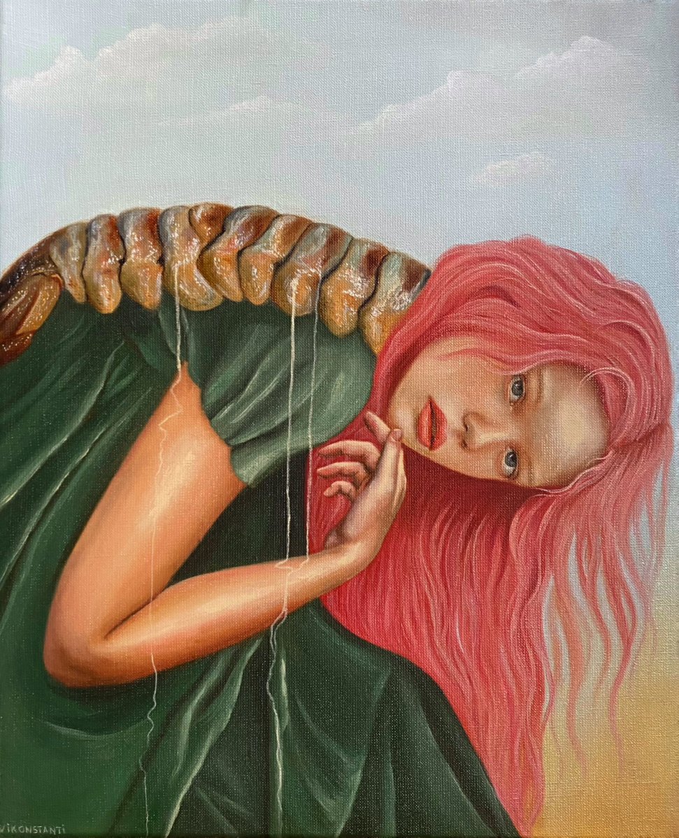vikonstanti's tweet image. Gm fam💚
Each time I get better and better results, perfecting my technique. I'm probably looking forward more than you to finishing a series of surrealist paintings and embarking on a longtime idea 🥰.
By the way, this work is available for purchase🥳
☀️Oil/Canvas