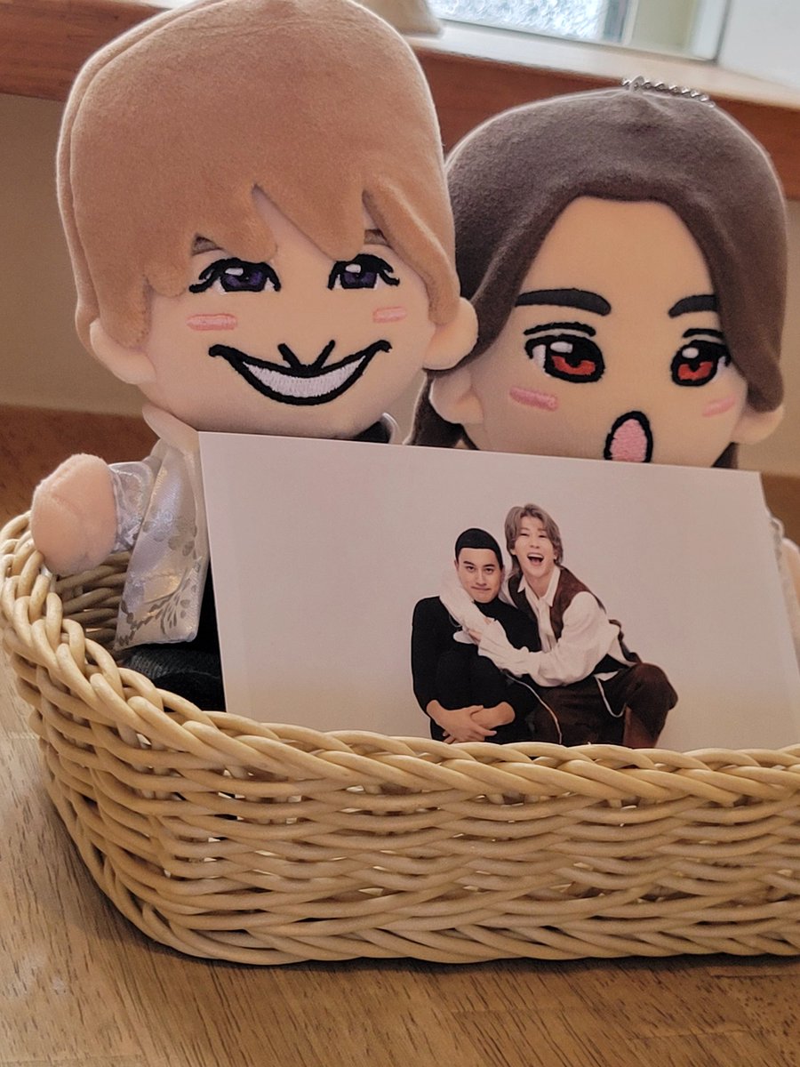 カゴに入れたらめっちゃ可愛いかった💜❤️

 #うちのかわいいはぴぬ〜ちびぬ〜自慢大会