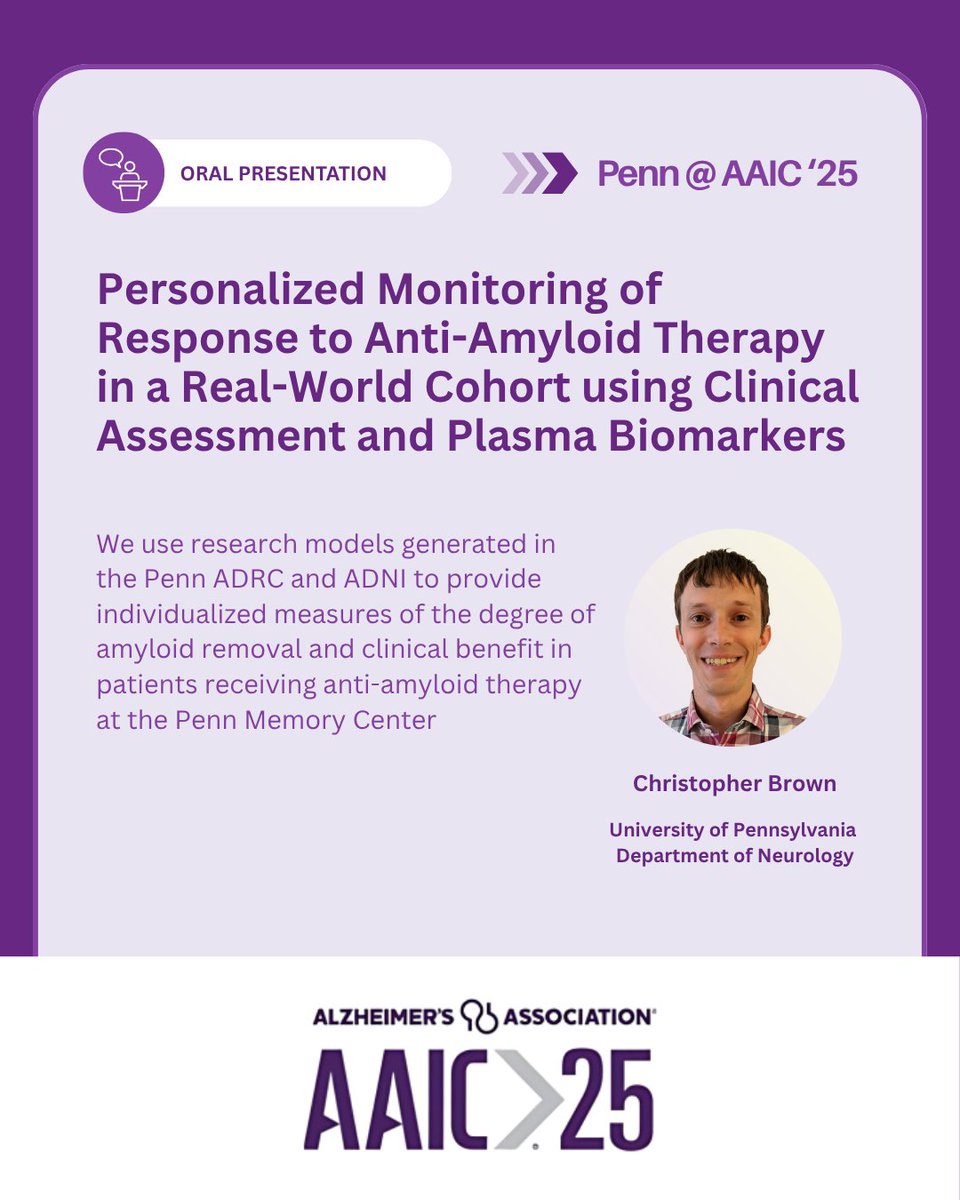 PennFTDCenter's tweet image. The Alzheimer's Association International Conference has officially kicked off! Penn staff are attending and presenting their latest findings with posters and presentations throughout the week! #AAIC25 #PennatAAIC25