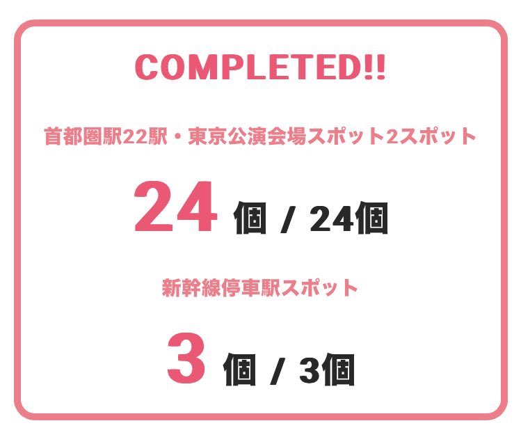 mndl34's tweet image. ドームのアドレナリンが出てるうちに決行した弾丸新幹線旅を終えコンプリートし、Day4無事完走。
色んなところ行けて楽しかった🏃
#櫻坂46とどこ行こう
#THE_SAKURAZAKA46_TOWN
#THE_SAKURAZAKA46_TOWN_JREAST