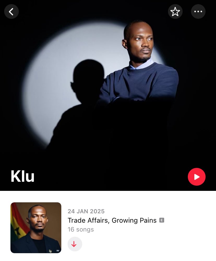 KCMGUniverse's tweet photo. the most streamed/played Klu song(s) these last 7 days via Apple Music 

📸 IG story @JEFFETORNAMKLU https://t.co/2yOFtKCXE2