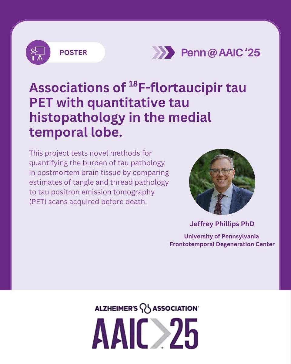 PennFTDCenter's tweet image. The Alzheimer's Association International Conference has officially kicked off! Penn staff are attending and presenting their latest findings with posters and presentations throughout the week! #AAIC25 #PennatAAIC25