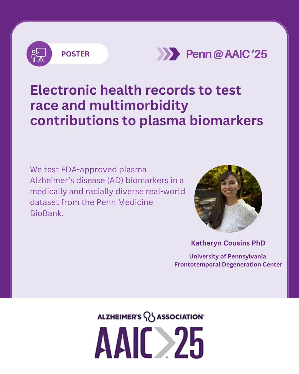 PennFTDCenter's tweet image. The Alzheimer's Association International Conference has officially kicked off! Penn staff are attending and presenting their latest findings with posters and presentations throughout the week! #AAIC25 #PennatAAIC25