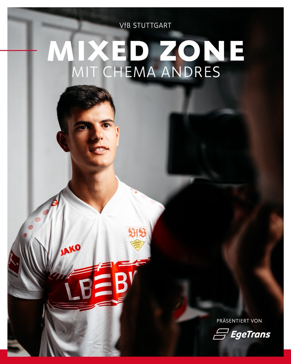 VfB's tweet image. 🗣️ Über seine Rolle auf dem Platz sagt Neuzugang Chema #Andrés: „Ich mag es, mich für das Team ‚aufzuopfern‘ und zu kämpfen.“

🗞️ Jetzt in voller Länge lesen: go.vfb.de/news6565

#VfB | #Chema2030 | [Anzeige] EgeTrans