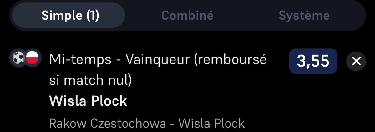 NEXENPRONOS's tweet image. Vu les compos je tente 🇵🇱

Plock MT (remboursé si nul) @ 3,55