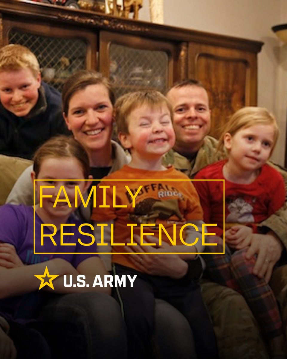 TRADOC's tweet image. The @USArmy&apos;s strength is defined not only by its combat power, but the resilience of its Soldiers.

Family resilience comes from maintaining healthy relationships, and strengthening problem-solving &amp;amp; communication skills.

Learn more: armyresilience.army.mil/ard/R2/Family-…

#ArmyResilience