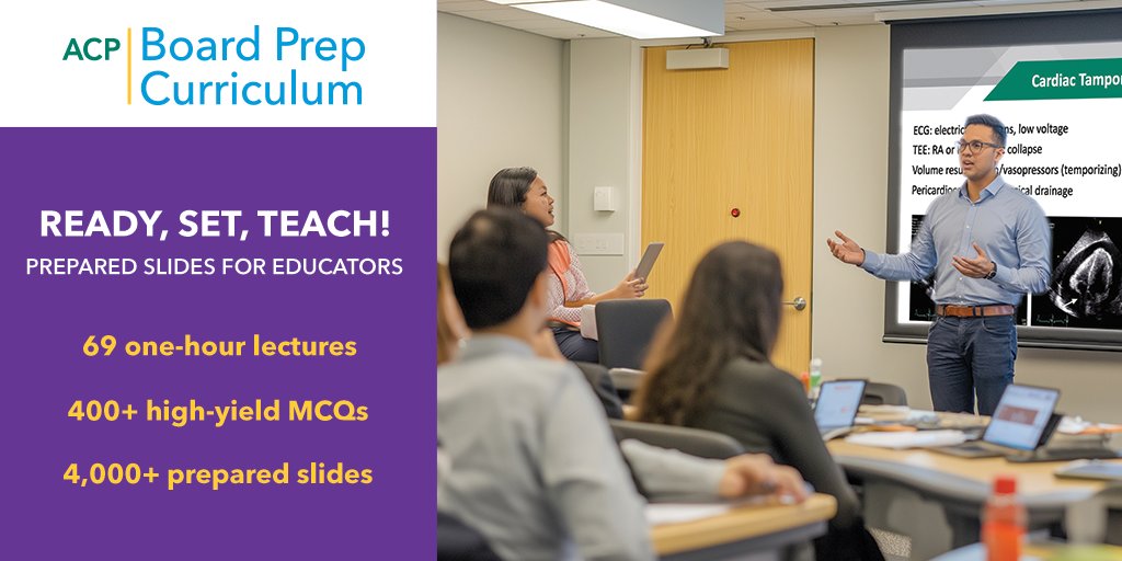 ACPIMPhysicians's tweet image. Preparing your curriculum? Save time with ACP’s trusted collection of ready-to-use teaching slides. Newly updated: 
bit.ly/44MlyYu
