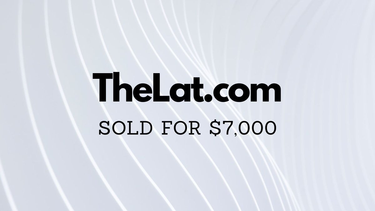 NameBio's tweet image. Yesterday saw $328k in domain name sales including:

$7,000 TheLat․com
$6,766 Guiltless․com
$4,717 MobileWash․com
$3,638 ClassicToys․com
$3,374 StickyGames․com
$2,099 RareColors․com

Full list 👉 namebio.com/daily

#Domains