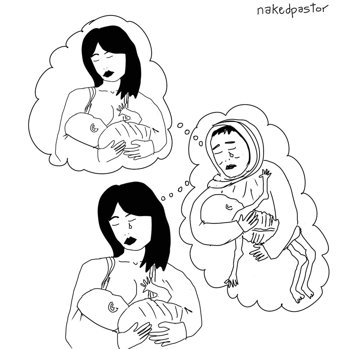 What is more cruel than making mothers watch their children starve?