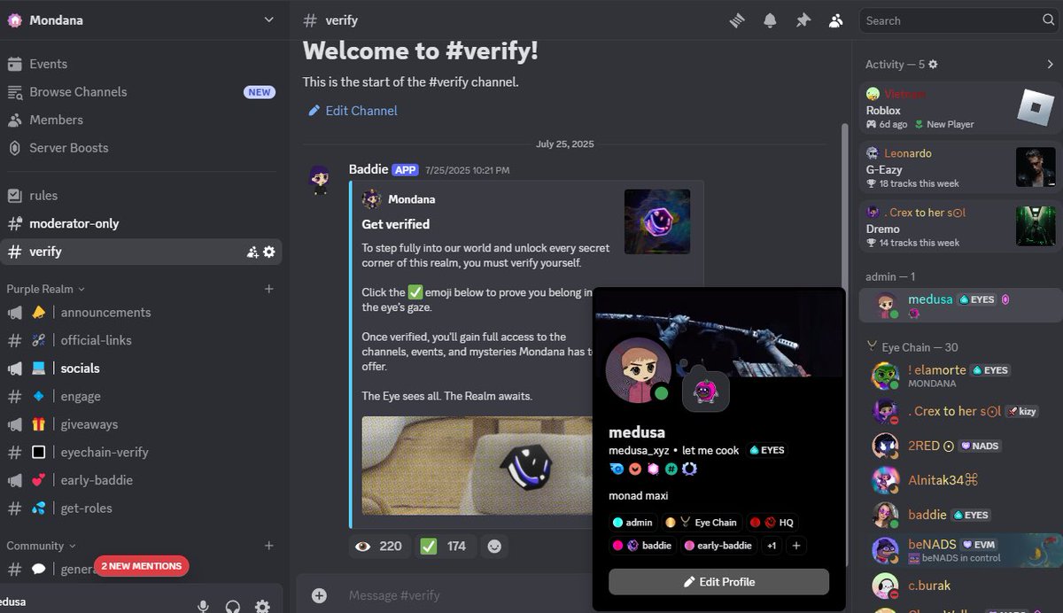 🚨Once the DC invite link expires, they can redirect it elsewhere.

If the Discord server you joined doesn’t have an admin with the username medusa_xyz (also check connected socials) 

Leave immediately.

Stay safe and beware of scams! The real Discord server has only 222 members
