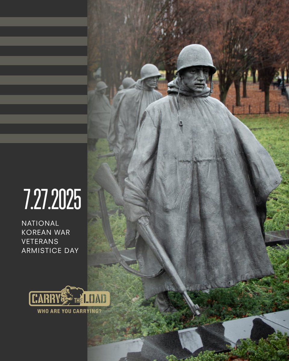 CarryTheLoad's tweet image. On National Korean War Veterans Armistice Day, we honor the brave men and women who served in the Korean War. Their courage and sacrifice in the &quot;Forgotten War&quot; will never be forgotten by us. We #CarryTheLoad of the heroes who served with honor. #KoreanWarVeteransDay