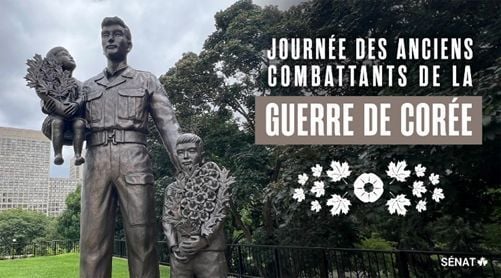 Aujourd’hui, c’est la Journée des anciens combattants de la guerre de Corée. En ce 72e anniversaire de l’armistice, nous rendons hommage aux quelque 27 000 Canadiens qui ont servi.

#SenCA #LeCanadaSeSouvient