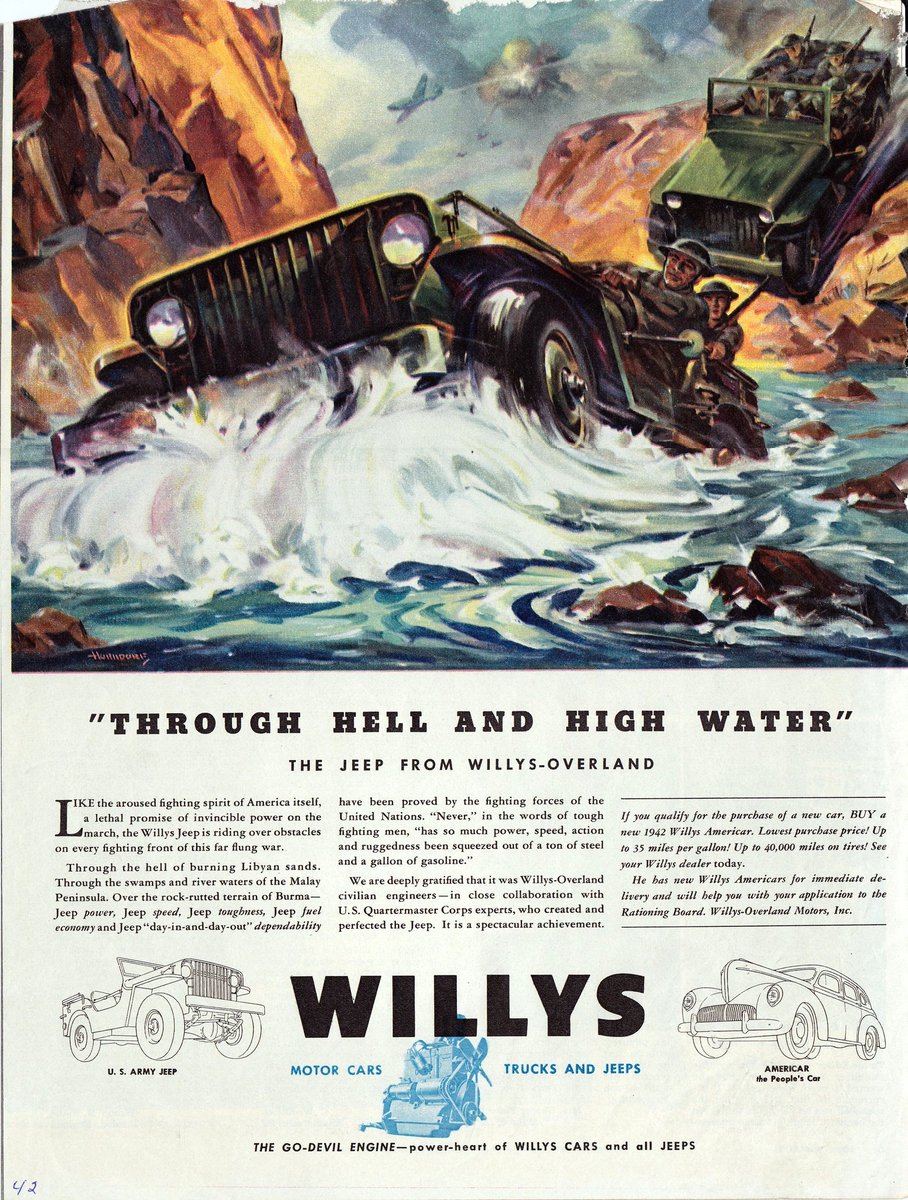 Legendary1941's tweet image. "Through Hell And High Water", circa August 25, 1943! #Willys
...................
#dailyjeeps #sunday #sundayfunday #sundayvibes #legendary1941 #jeep #jeeplife #farm #farmlife #farmjeep #army #WWII #military #war #vintage #legends #willysoverland
