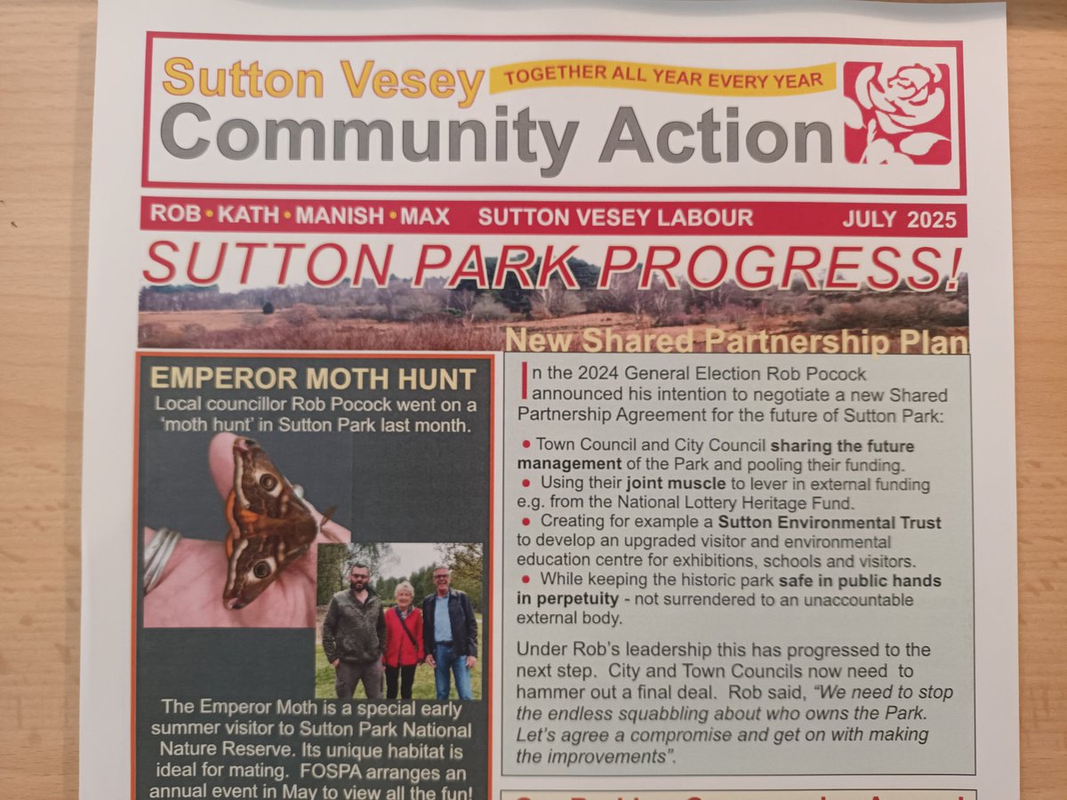 RobPocock1's tweet image. Our delivering yet another ward-wide issue of our #SuttonVesey community action newsletter - this time a Sutton Park special!