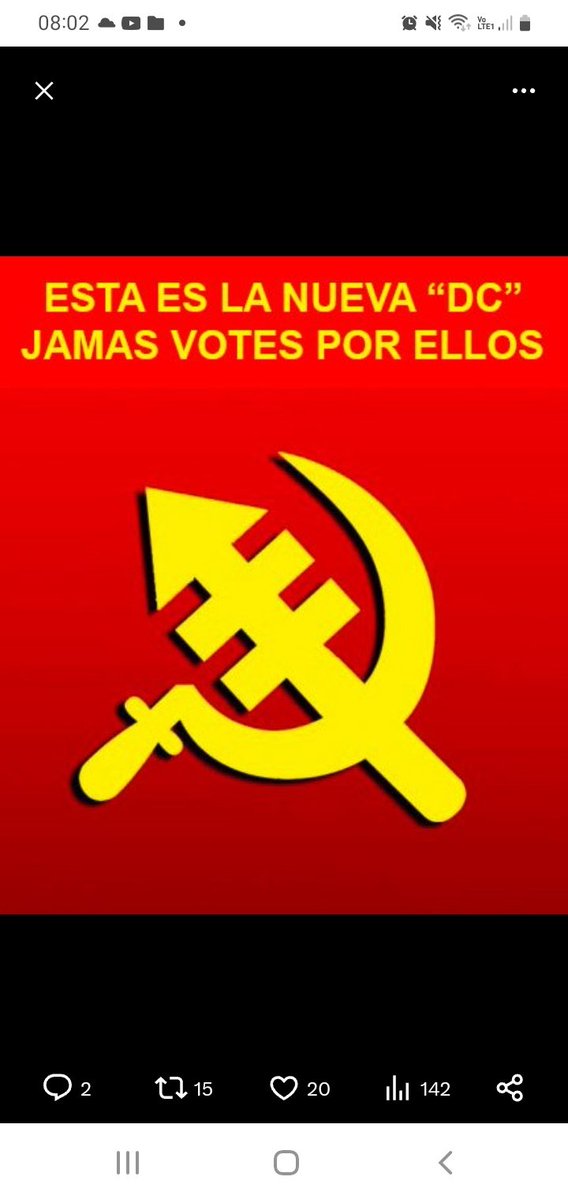 Iherreraa's tweet image. Nuevo logo de la Democracia Crist... perdón, Comunista
