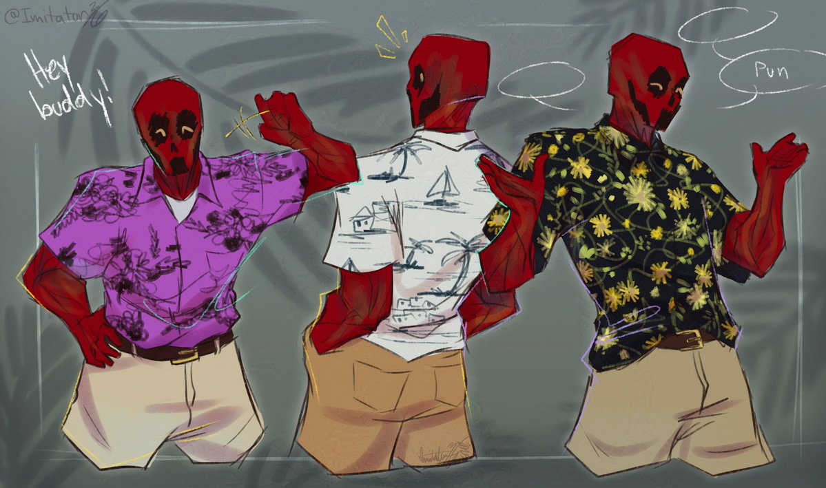 Imitator36_art's tweet image. I think I like drawing characters in different outfits 🤔
#artfight2025 #artfight
