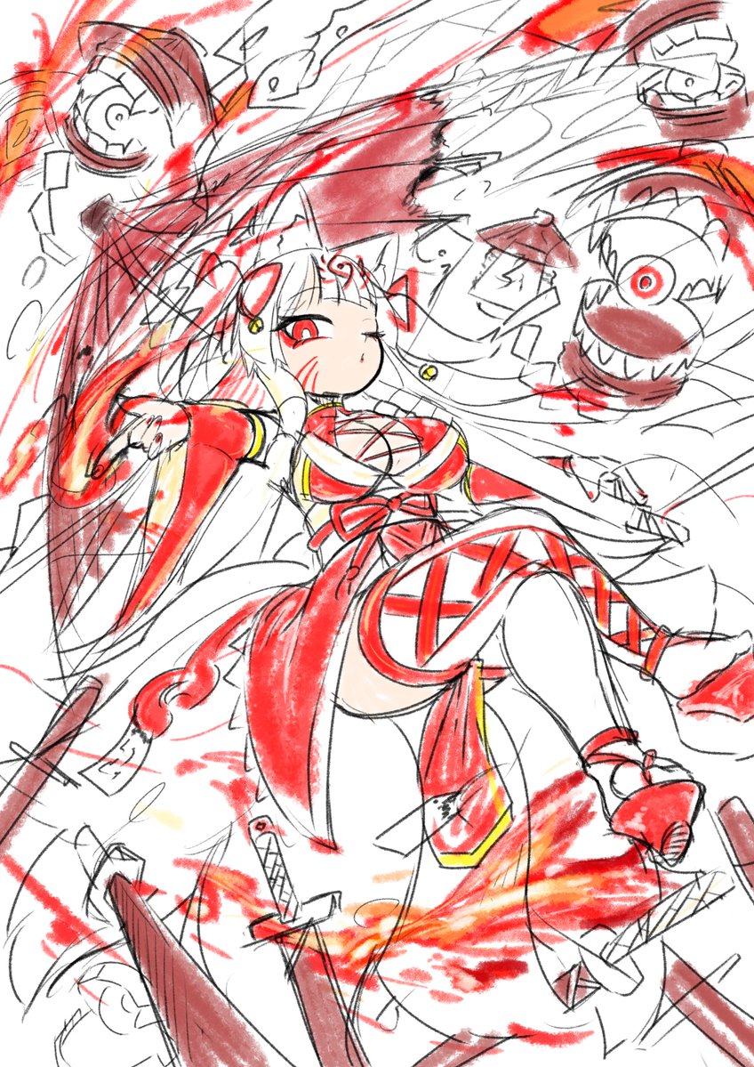 X4T4NUXiNG's tweet image. 放置してるラフが多いから
なんとかしないと