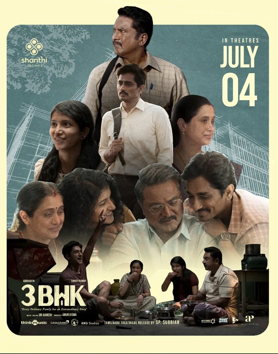 ShanthiTalkies's tweet image. Design by talented #Pidipgraphic ✨️🤗
For our #My3BHKPoster contest 🎬
#3BHK #3BHKTELUGU