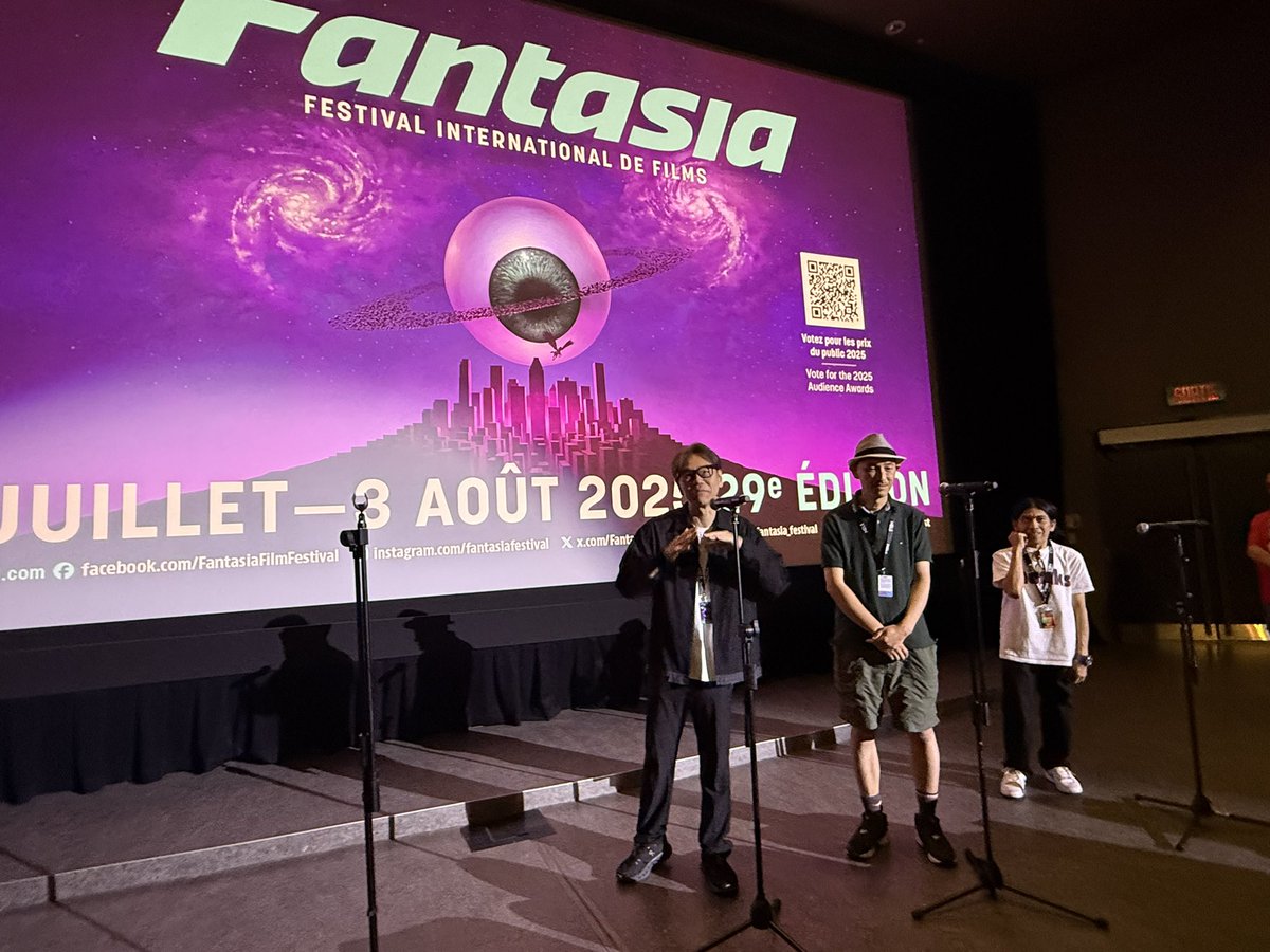 thirdwindow's tweet image. Funky Forest: The First Contact ナイスの森 20th Anniversary screening in Montreal @FantasiaFest!
All 3 directors came to Canada to show their surreal creation to a new audience of people who hopefully enjoyed it as much as we do!
thirdwindowfilms.com/films/funky-fo…
