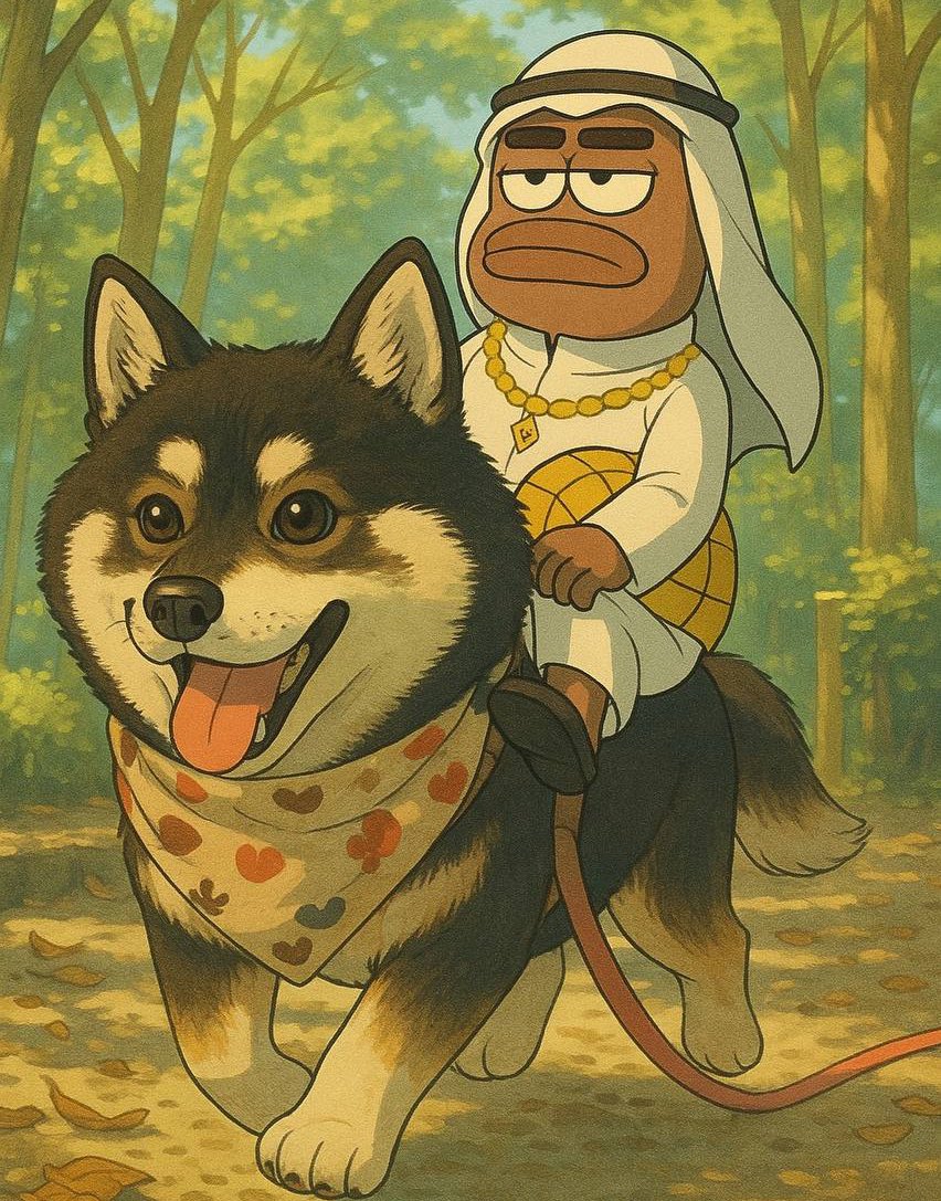 mubarak_cto's tweet image. 👳♂️🤝🐶 #Mubarak x #Totakeke
From the blazing desert to the mysterious green forest, two meme icons have officially joined forces! Mubarak rides Totakeke – the legendary dog carrying the energy of the community, igniting a wave of madness across #BNBChain
This alliance brings…