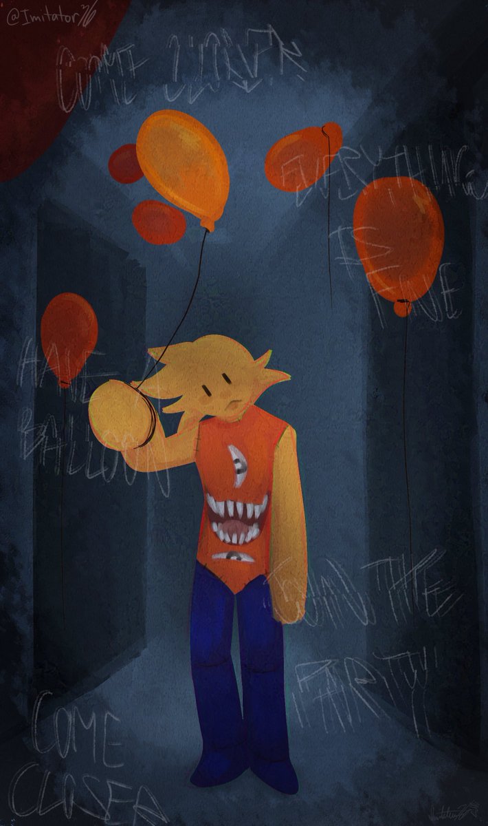 Imitator36_art's tweet image. Next thing to practice colouring: Balloons🎈
#artfight2025 #artfight