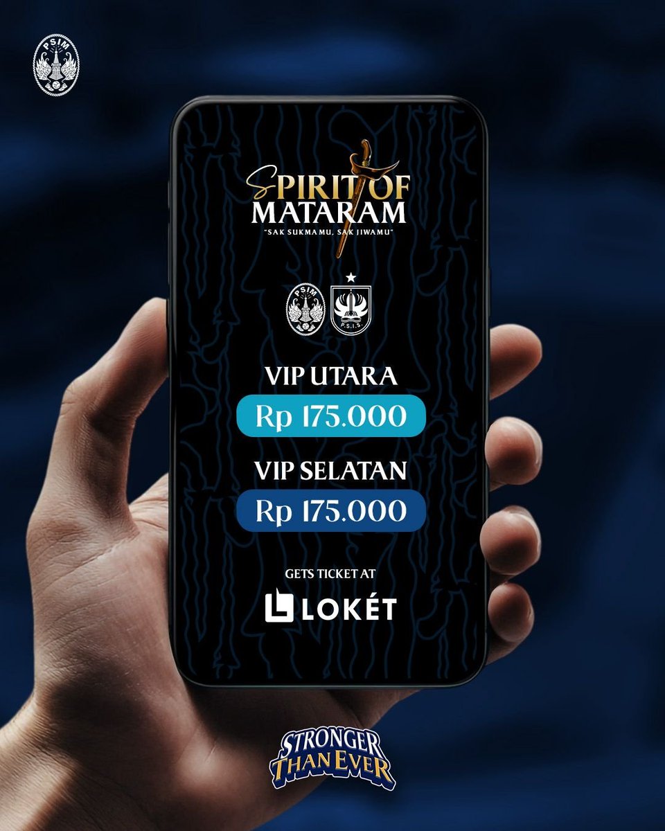 PSIMJOGJA's tweet image. Pembelian tiket online βSpirit of Mataram: Sak Sukmamu, Sak Jiwamuβ dibuka malam ini, 27 Juli 2025 pukul 19.29 WIB melalui @loketcom! π
Tiket tersedia untuk tribun VIP Utara dan VIP Selatan, jadi pastikan Dab semua gercep biar nggak kehabisan!
#PSIMJogja
#StrongerThanEver