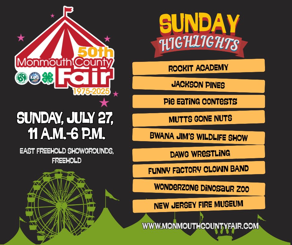 It's the final day of the Monmouth County Fair, so let's make it one to remember!
Get all the details and today's schedule at MonmouthCountyFair.com.