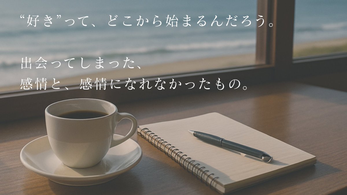 hiyori_itoya's tweet image. あなたのことを“好き”って言えたら、
それだけで、何かが変わる気がした。

「好き」のとなりにある、ふたりの“関係の名前”を探していく、章です。

明日7/28更新予定です。

#小説家になろう
ncode.syosetu.com/n6440km/

#カクヨム kakuyomu.jp/works/16818622…

#創作小説 #WEB小説