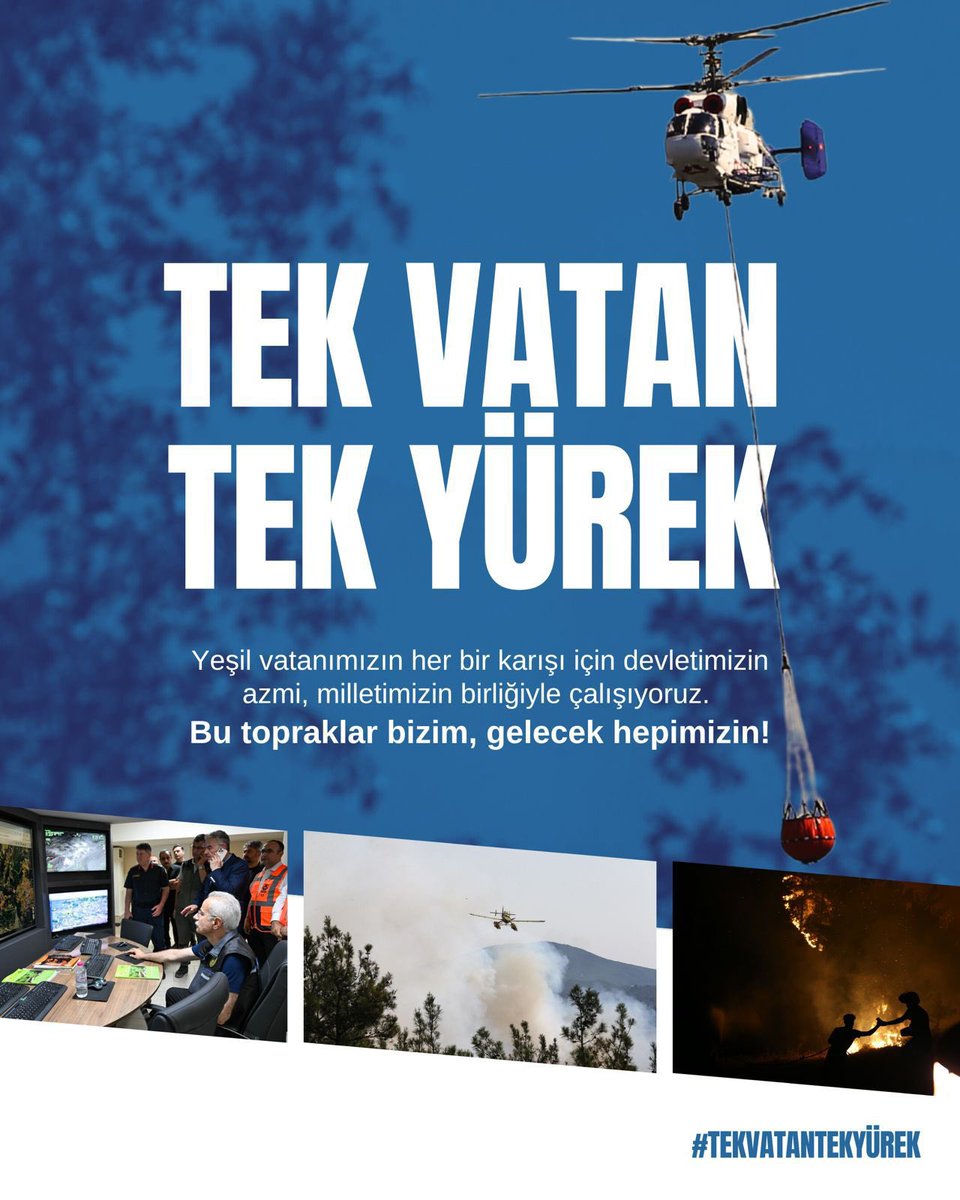 ayfercihan's tweet image. Yeşil Vatan İçin Tek Yürek
Devletimiz ve milletimiz el ele vererek orman yangınlarına karşı kararlılıkla mücadele ediyor.
Yeşil vatanımızı korumak için gece gündüz demeden çalışan herkese minnettarız.
#TekVatanTekYürek