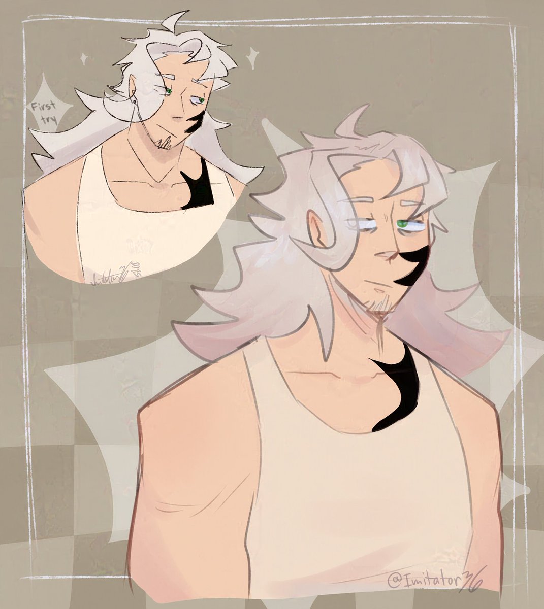 Imitator36_art's tweet image. I honestly drew the second one cause I wasn't that proud of the first one...
But I think I actually like the first one more after it got coloured XD
#artfight2025 #artfight