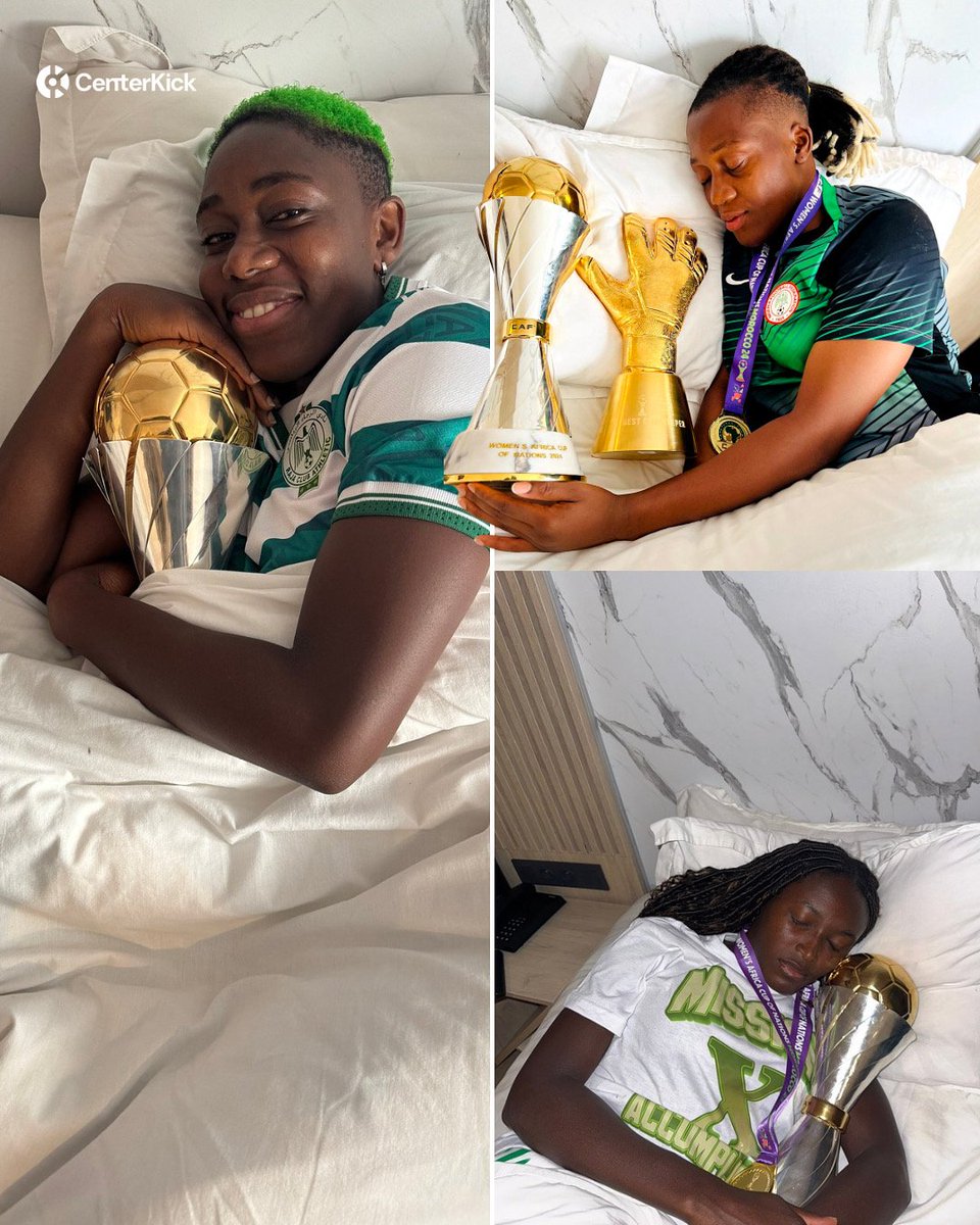 Centerkick_'s tweet image. Dreamt it. Did it. Slept like royalty. 👑
Woke up to 10 titles and a million-dollar smile. 💰🏆
#CenterKick #SuperFalcons #WAFCON2024 #MissionX