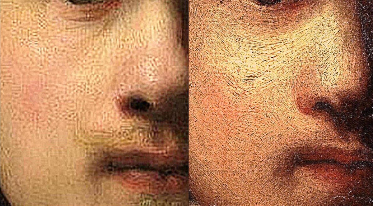 GraemeCameron2's tweet image. 4.We&apos;re honoured by research to have restituted Rembrandt van Rijn&apos;s &quot;1633 Self-portrait&quot; Ex &quot;Collection of Frederick Prince of Wales&quot; c.1745 Signed &amp;amp; Dated COMPARATIVE&quot;FACE SECTIONS&quot;-LEFT 1632 First Version 26 years-Burrell Collection,Glasgow-RIGHT 1633 Second Version 27 years🧑‍🎨