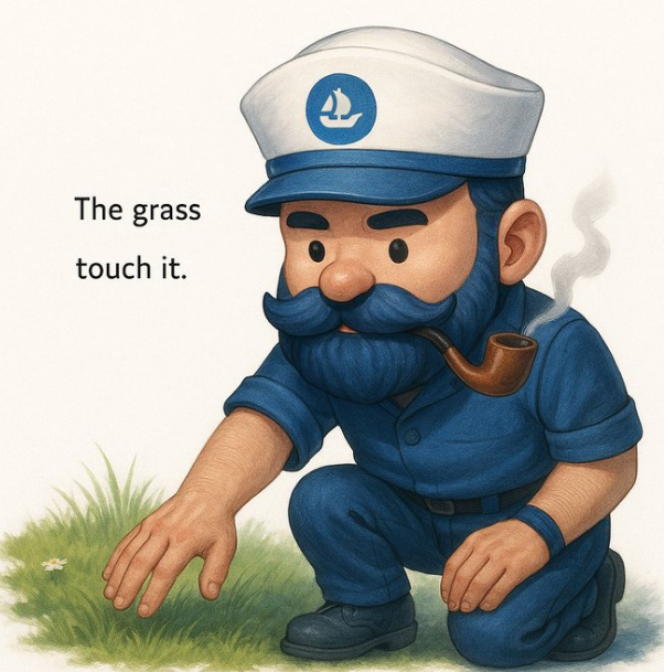 #openseatouchgrass Touching grass