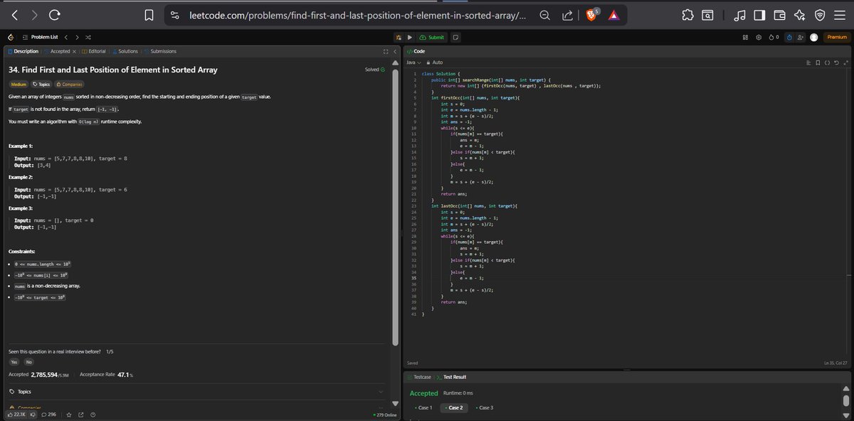kshfmrz's tweet photo. Did Leetcode 34(Find First and Last Position of Element in Sorted Array) today.
Also learned about CSS grids from @lovebabbar3  and created a small page using that.
#LearnInPublic https://t.co/iLKhCQBlgz