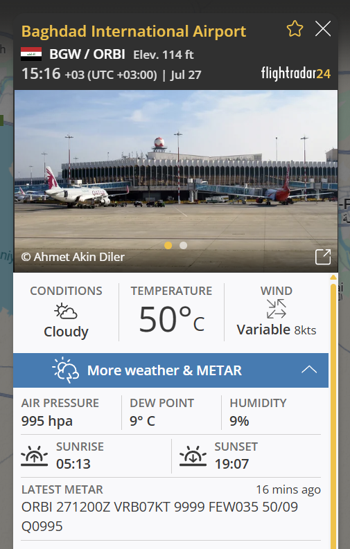 Meanwhile in Baghdad

50°C = 122°F